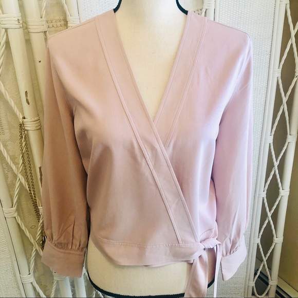 Everlane Tops - NEW EVERLANE Rose Washable Silk Wrap Top size 6